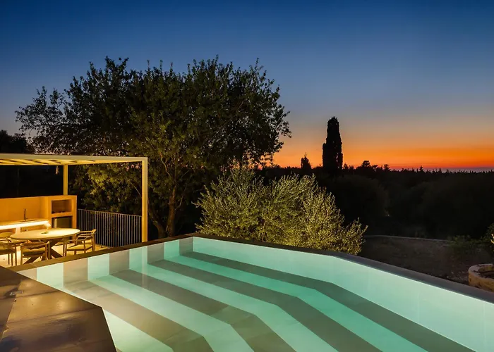 Majestic Stone Sea View Pool Villa Antipata (Erisos)