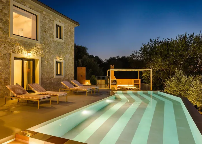 Villa Majestic Stone Sea View Pool Antipata (Erisos)